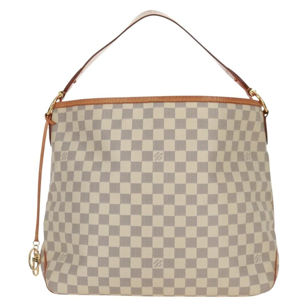 Louis Vuitton Damier Azur Delightful MM Shoulder Bag White